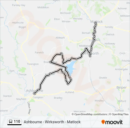 110 Bus Line Map