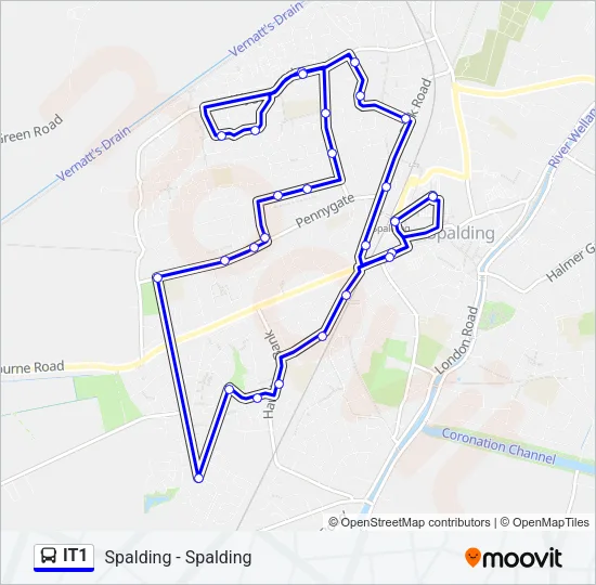 IT1 Bus Line Map