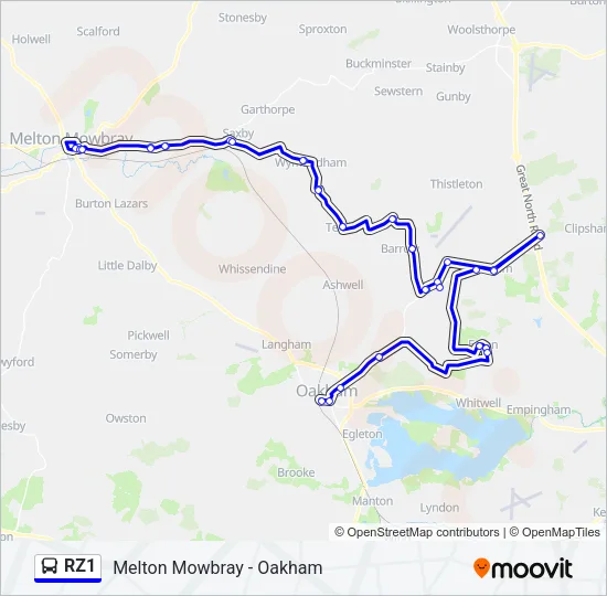 RZ1 Bus Line Map