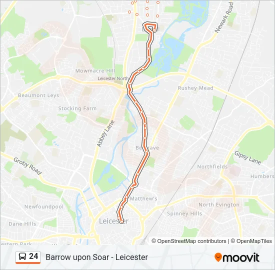 24 Bus Line Map