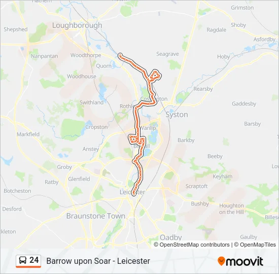 24 Bus Line Map