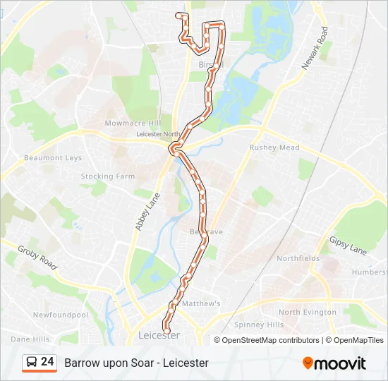 24 Bus Line Map