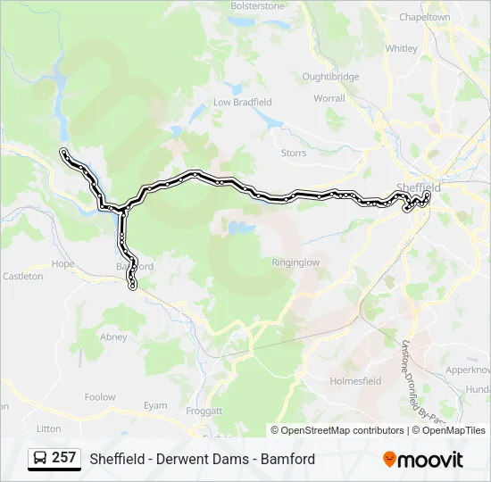 257 Bus Line Map