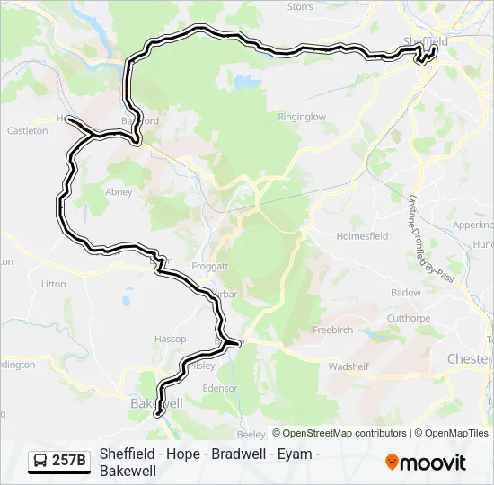 257B Bus Line Map