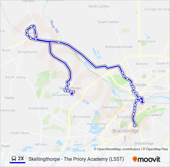 2X Bus Line Map