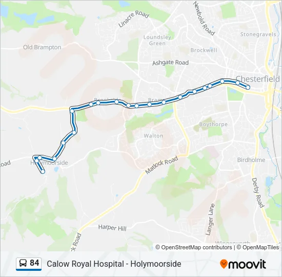 84 Bus Line Map