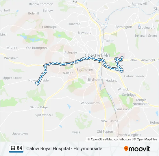 84 Bus Line Map