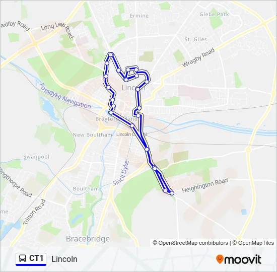 CT1 Bus Line Map