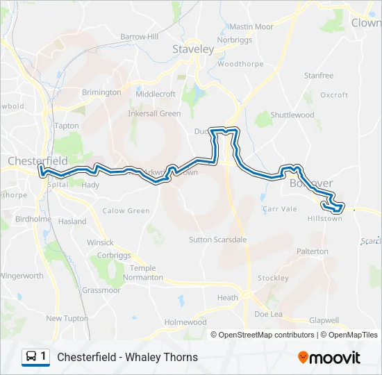1 Bus Line Map