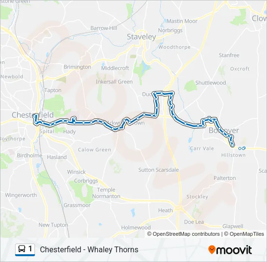 1 Bus Line Map