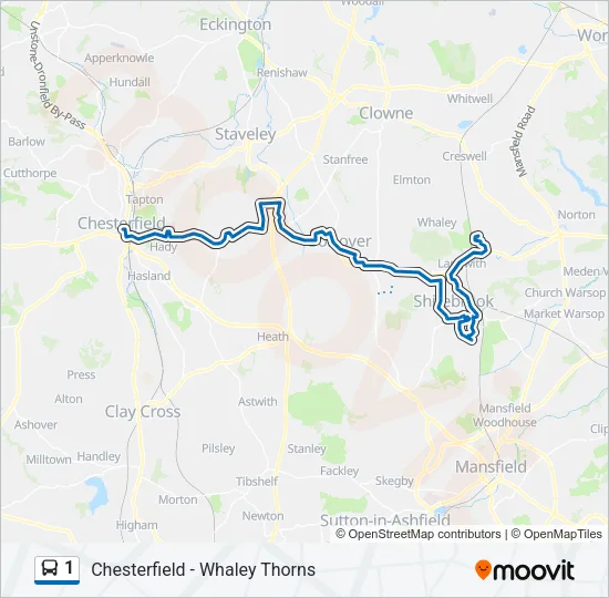 1 Bus Line Map