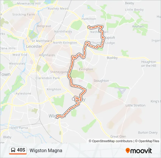 40S Bus Line Map