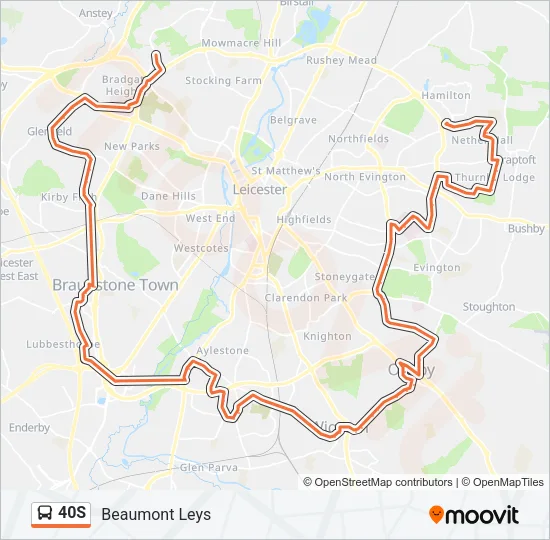 40S Bus Line Map