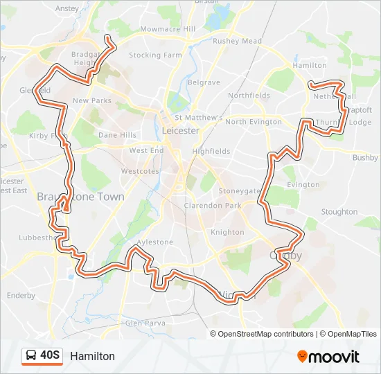 40S Bus Line Map