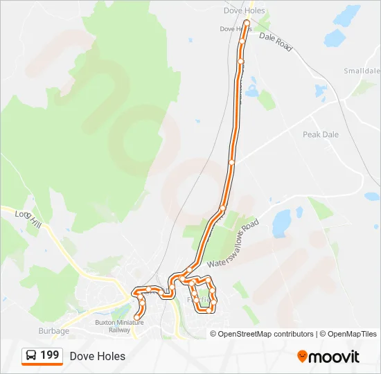199 Route: Schedules, Stops & Maps - Dove Holes (Updated)