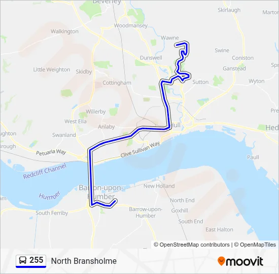 255 Route: Schedules, Stops & Maps - North Bransholme (Updated)