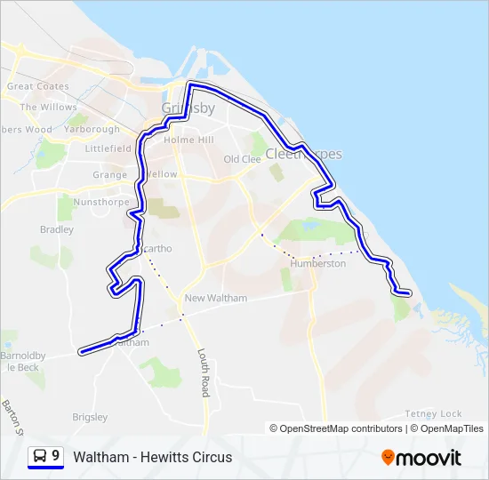 9 Bus Line Map