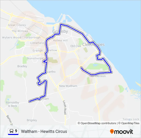 9 Bus Line Map