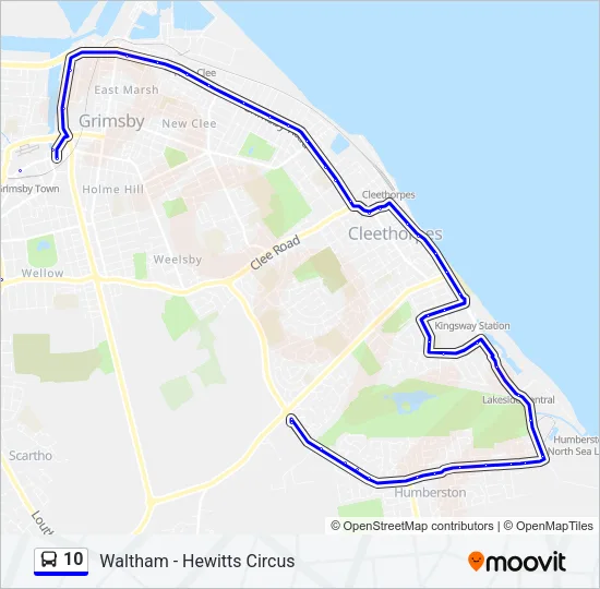 10 Bus Line Map