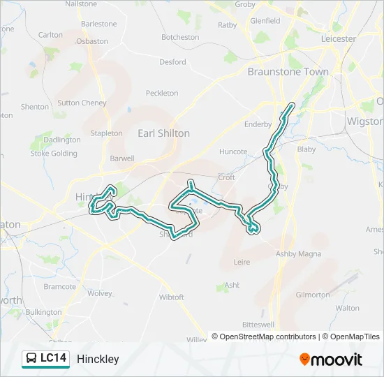 LC14 Bus Line Map