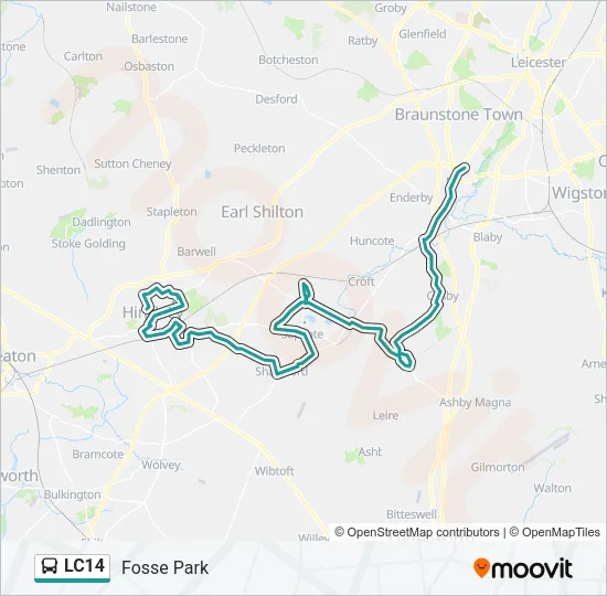 LC14 Bus Line Map