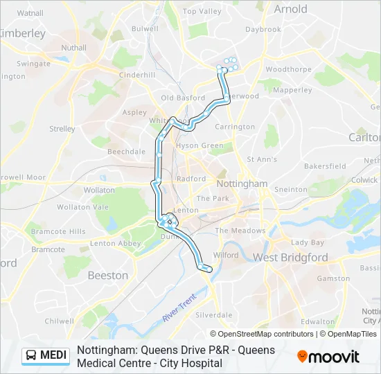 MEDI Bus Line Map