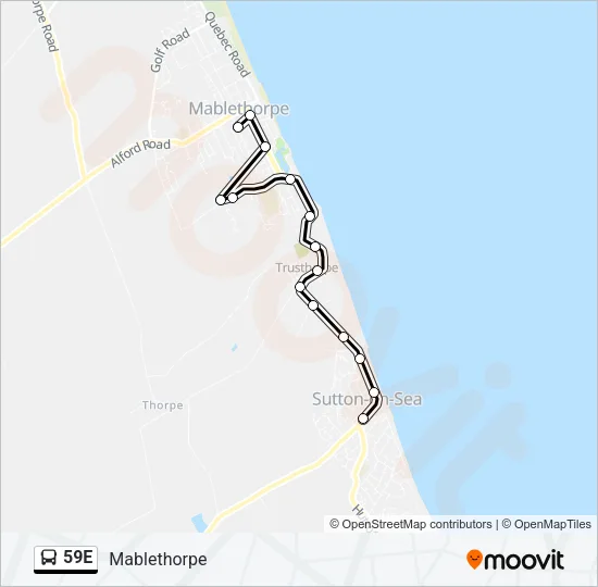 59E Bus Line Map