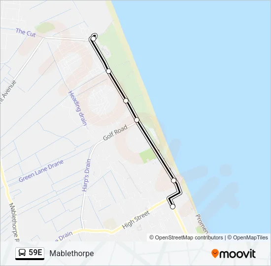 59E Bus Line Map