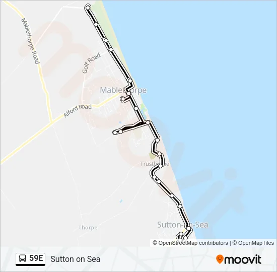 59E Bus Line Map