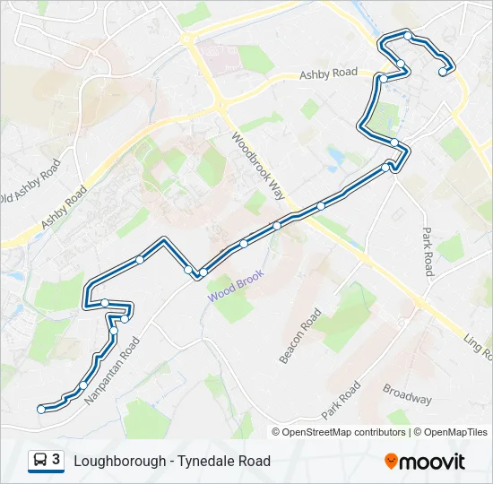 3 Bus Line Map