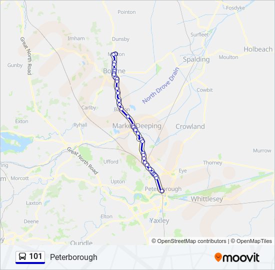 Bus 101 Route Map 101 Route: Schedules, Stops & Maps - Peterborough (Updated)