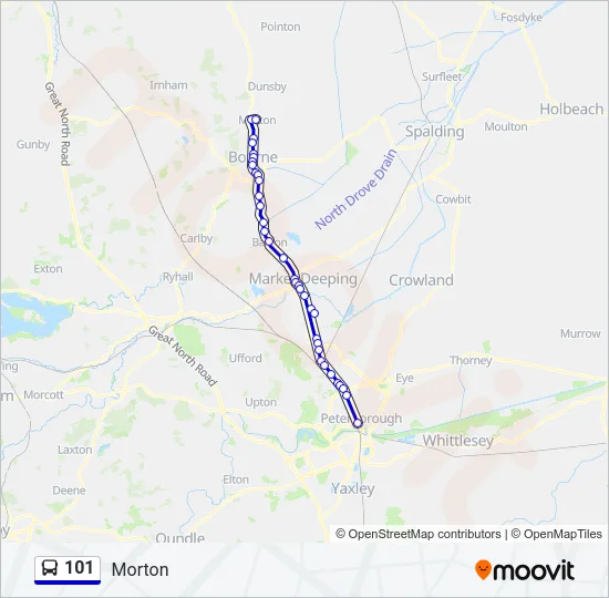 101 Bus Line Map