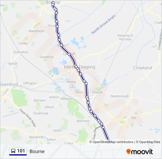 101 Bus Line Map