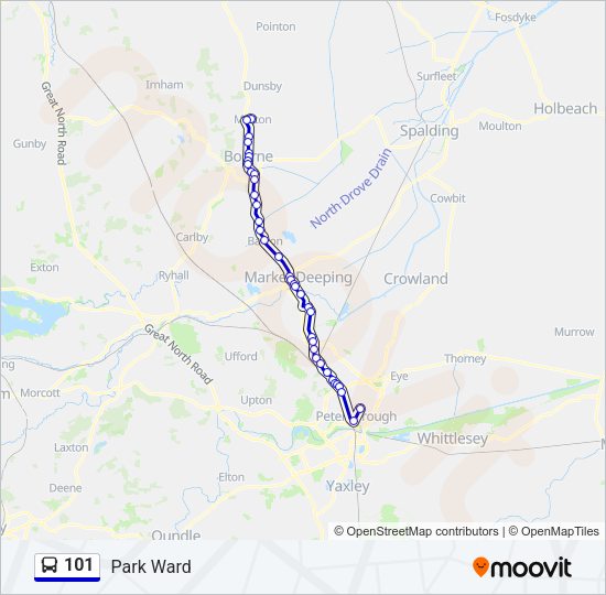 101 Bus Line Map