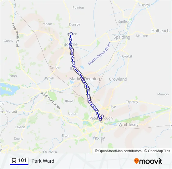 101 Bus Line Map