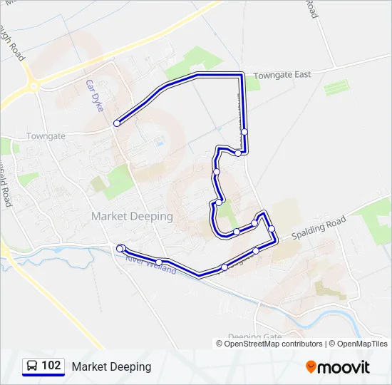 102 Bus Line Map