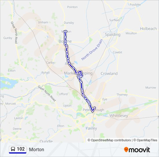 102 Bus Line Map