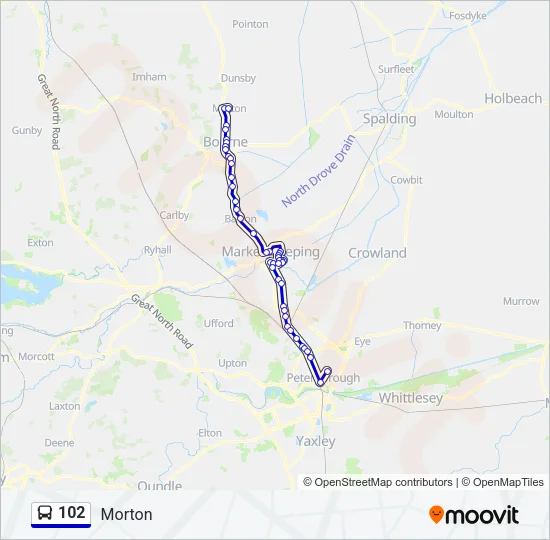 102 Bus Line Map