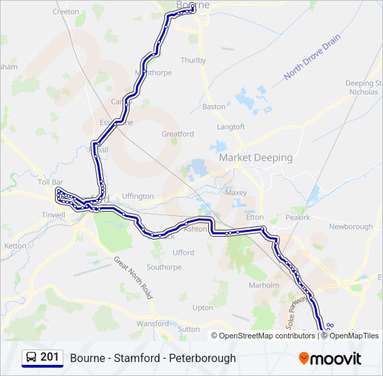 201 Bus Line Map