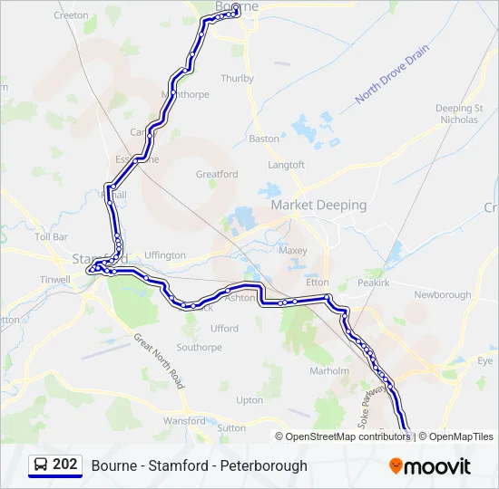 202 Bus Line Map