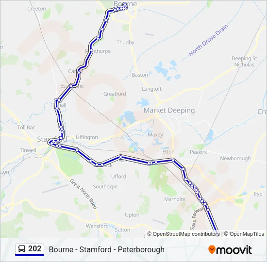 202 Bus Line Map