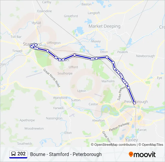 202 Bus Line Map