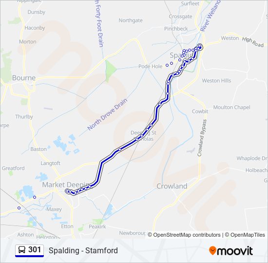 Bus 301 Route Map 301 Route: Schedules, Stops & Maps - Spalding (Updated)