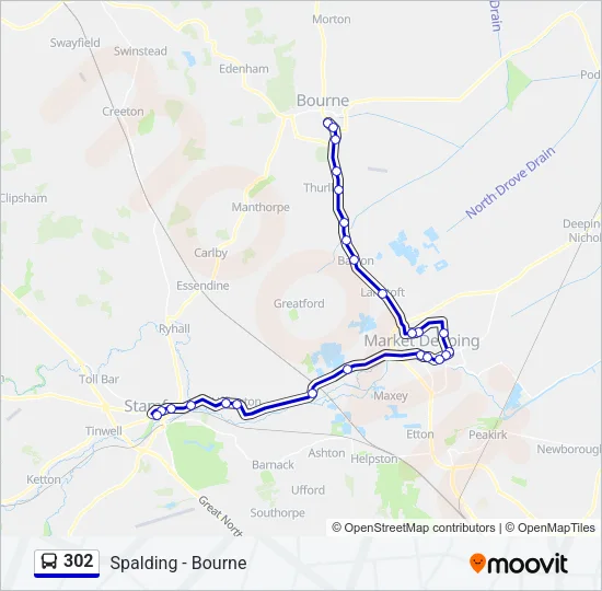 302 Bus Line Map