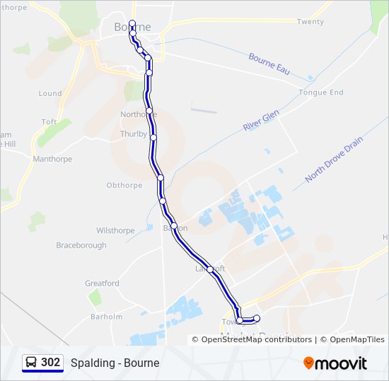 Bus 302 Route Map 302 Route: Schedules, Stops & Maps - Market Deeping (Updated)