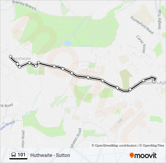 101 Bus Line Map