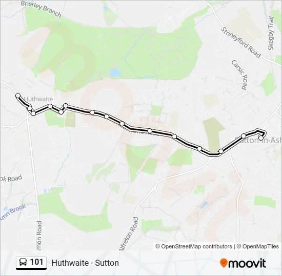 101 Bus Line Map