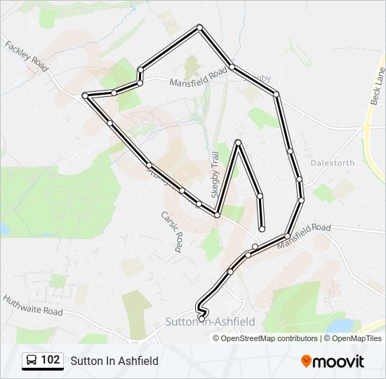 102 Bus Line Map