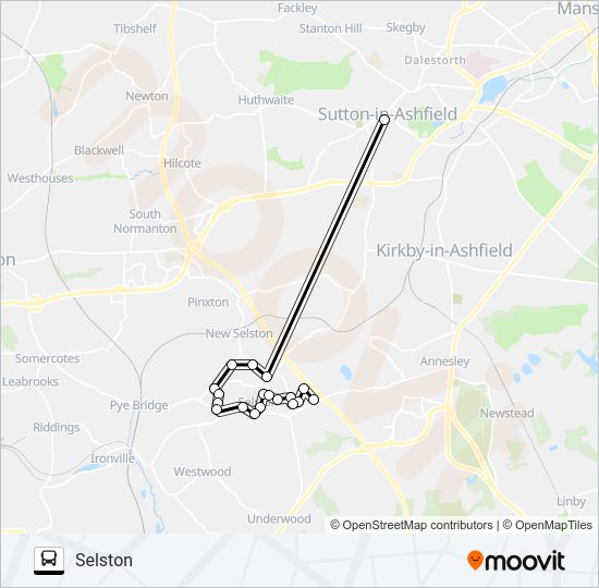 SELSTON SHOPPER Bus Line Map