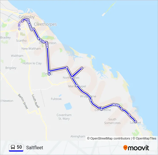 50 Bus Line Map